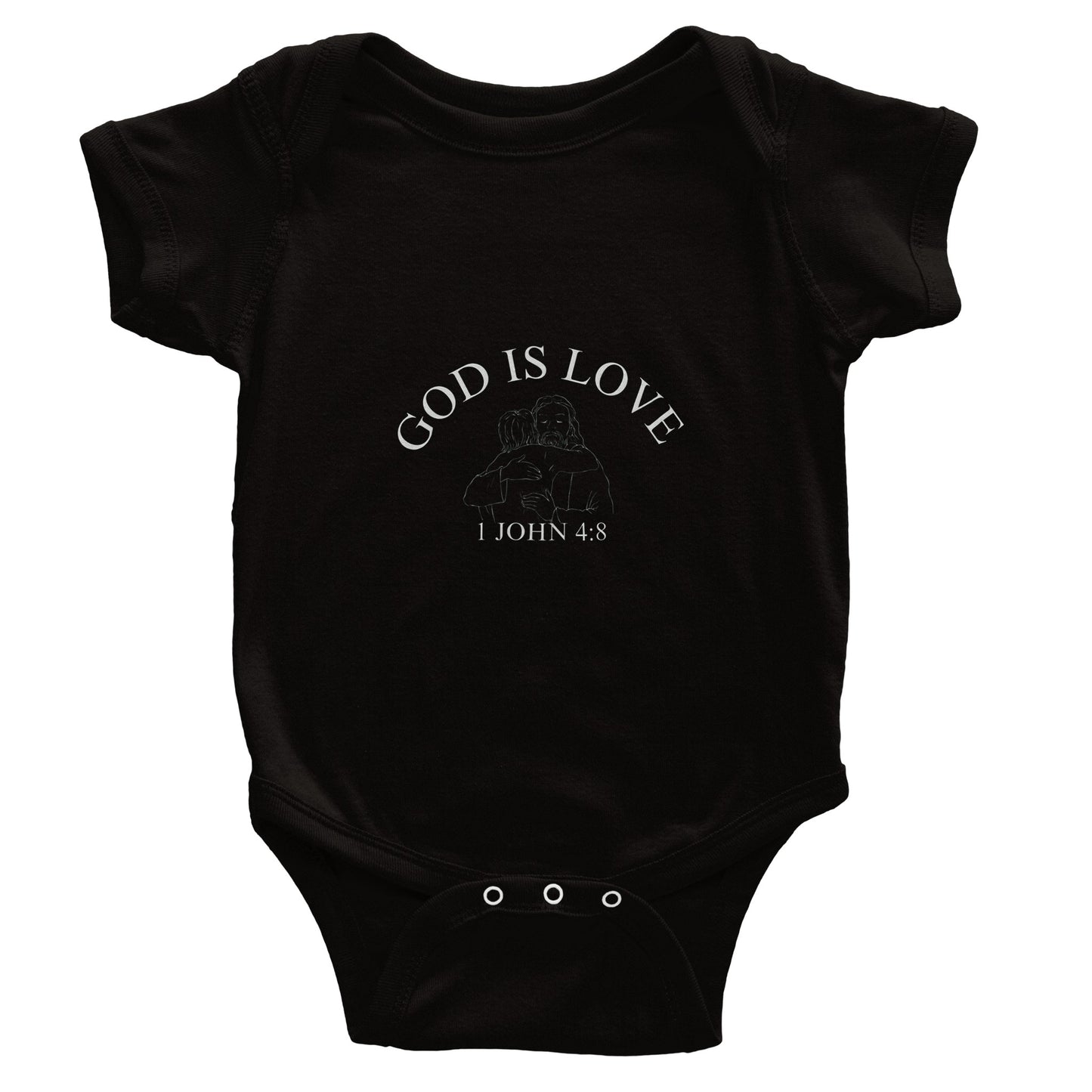 "God is Love" Classic Baby Short Sleeve Bodysuit